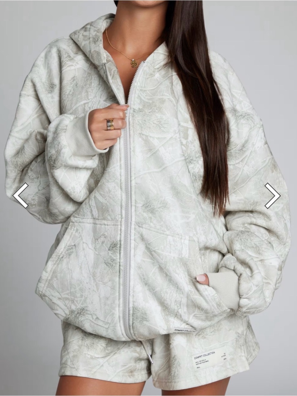 Comfrt camo zip up hoodie